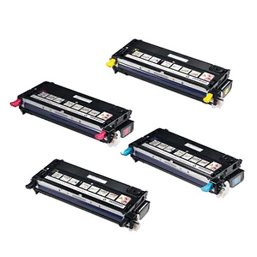 KLM Remanufactured Dell G486F, G483F, G484F, G485F Toner Cartridge Set (High Yield)