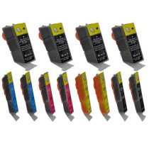 Set of 12 Compatible for Canon PGI-220 and CLI-221 Ink Cartridges 4 PGI-220 2 Each CLI-221 B,C,M,Y