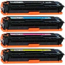 Compatible HP 128A Set of 4 Toners: 1 each Black, Cyan, Magenta, Yellow