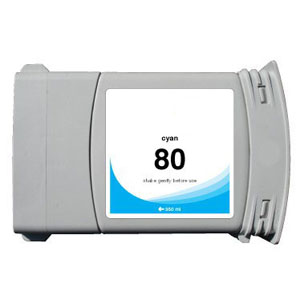 KLM Remanufactured HP 80 Cyan Ink Cartridge (C4846A)