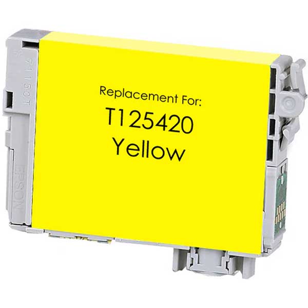 Remanufactured Epson T125 Yellow Ink Cartridge (T125420)