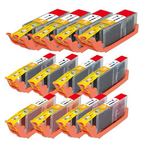 Compatible for Canon PGI-250XL &amp; CLI-251XL Set of 12 Ink Cartridges: 4 Black and 2 of each Black, Cyan, Magenta, Yellow