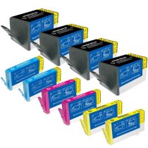 KLM Remanufactured HP 934XL and 935XL Set of 10 Ink Cartridges: 4 Black + 2 Each Cyan, Magenta, Yellow