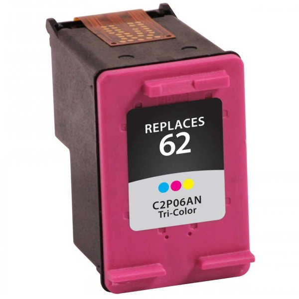 Remanufactured HP 62 Color Ink Cartridge (C2P06AN)