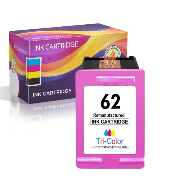 Remanufactured HP 62 Color Ink Cartridge (C2P06AN)