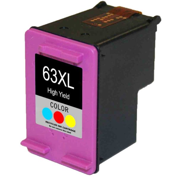 Replacement HP 63XL Color Ink Cartridge - F6U63AN - High Yield