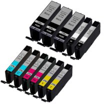 Compatible Set of 11 Canon 270XL, 271XL Ink Cartridges: 3 Pigment Black and 2 of each Black, Cyan, Magenta, Yellow