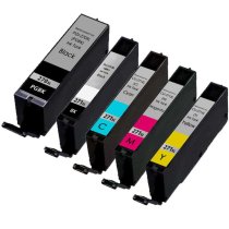 Compatible Set of 5 Canon 270XL, 271XL Ink Cartridges - one each Pigment Black, Cyan, Magenta, Yellow, Black