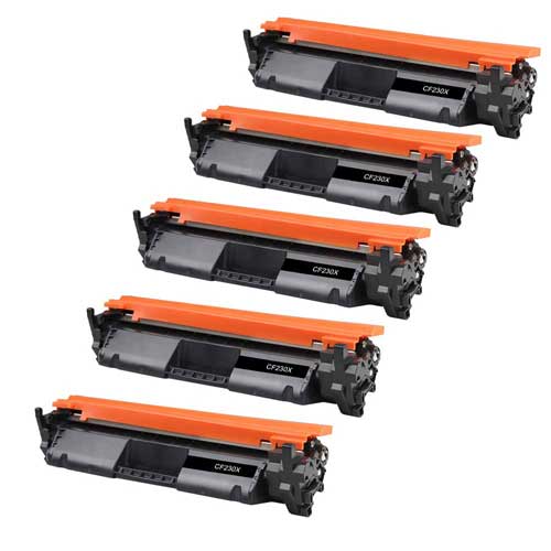 Compatible HP 30X (CF230X) Toner Cartridges - 5 pack