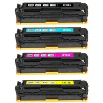 Compatible HP 131X 131A Set of 4 Toners: 1 each Black, Cyan, Magenta, Yellow