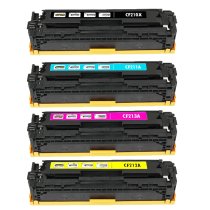 Compatible HP 131X 131A Set of 4 Toners: 1 each Black, Cyan, Magenta, Yellow