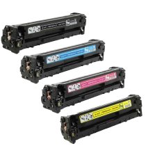 Compatible Canon 131A Set of 4 Toners: 1 each Black, Cyan, Magenta, Yellow