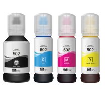 Compatible Epson T502 Set of 4 Ink: 1 each Black, Cyan, Magenta, Yellow