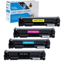 Compatible Canon 045H Set of 4 Toners: 1 each Black, Cyan, Magenta, Yellow