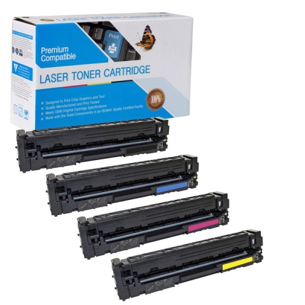 Compatible for HP 201X Set of 4 Toners: 1 each Black, Cyan, Magenta, Yellow