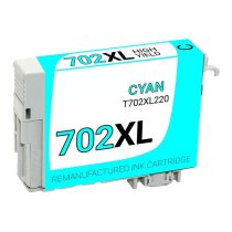 Epson 702XL Cyan Remanufactured High Capacity Ink Cartridge