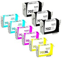 Remanufactured Epson 702XL Ink Cartridge 9-Pack Combo