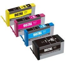 HP 902XL Remanufactured Ink Set 1 Black, 1 Cyan, 1 Magenta, 1 Yellow - 4 Pack