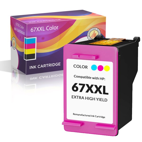 Replacement HP 67XXL Color Ink Cartridge