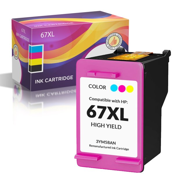 HP 67XL Tri-Color High Yield Replacement Ink Cartridge