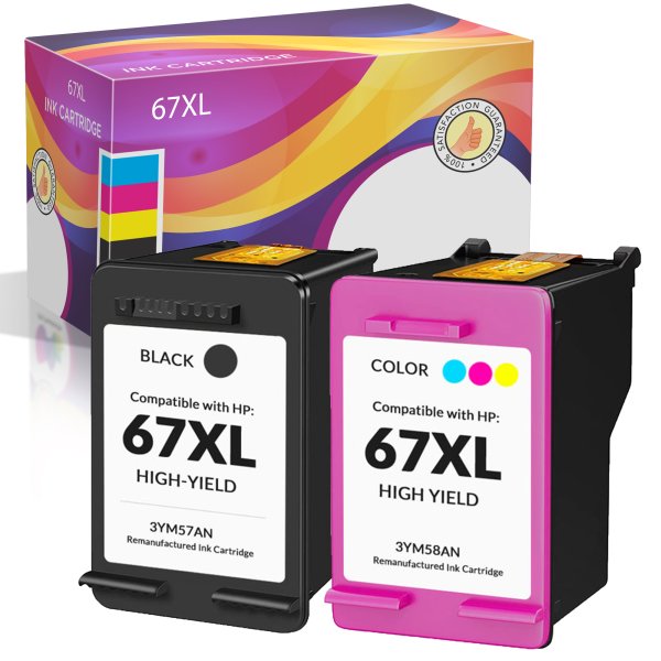 HP 67XL Black and Color Ink Cartridges Replacement Set