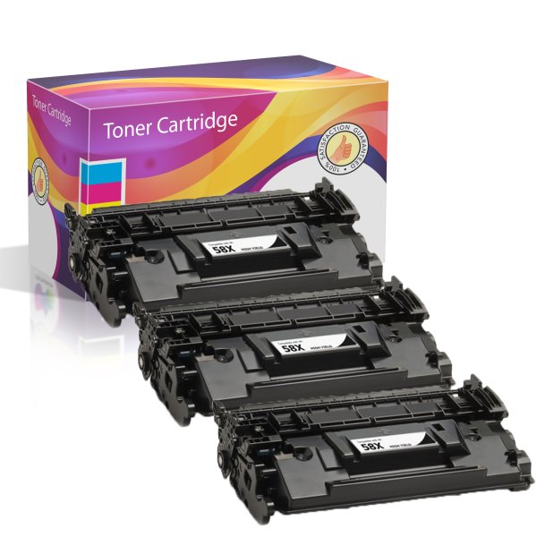 HP 58X Compatible Toner Cartridges Set of 3