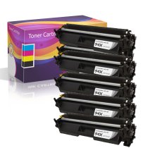 Compatible HP 94X Toner Cartridges Set of 5