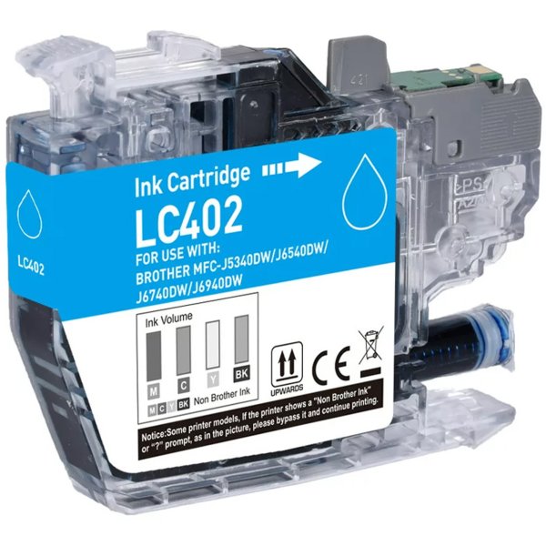 Compatible Brother LC402 Cyan Ink Cartridge