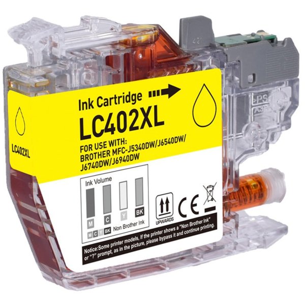 Compatible Brother LC402XL Yellow Ink Cartridge