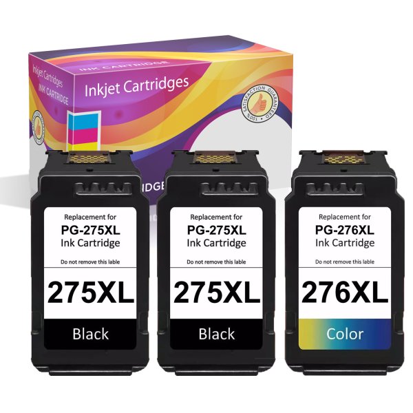 Remanufactured Canon 275XL 276XL set 2 Black 1 Color