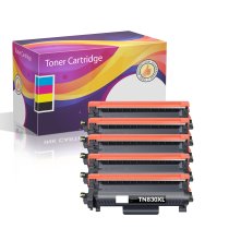 Compatible Brother TN830XL Toner Cartridge Set of 5