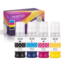 Compatible Canon GI-25 Ink Bottles Set – Black, Cyan, Magenta, Yellow