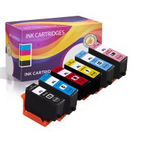 Remanufactured Epson T340XL Black, Cyan, Light Cyan, Magenta, Light Magenta, Yellow Ink Cartridges (6-Pack)