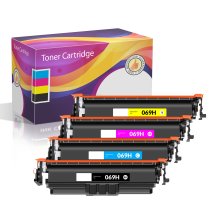 Compatible Canon 069H Black, Cyan, Magenta, Yellow Toner Cartridges