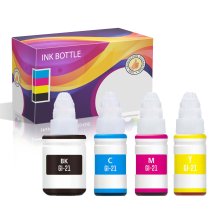 Canon GI-21 Black, Cyan, Magenta & Yellow Compatible Ink Bottles