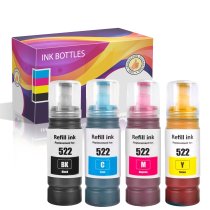 Epson T522 Black, Cyan, Magenta & Yellow Compatible Ink Bottles