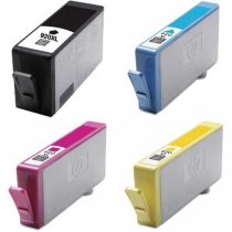 Compatible HP Ink Cartridges 920XL Set of 4: 1 each Black, Cyan, Magenta & Yellow