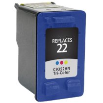 HP 22 Tri-Color Remanufactured Ink Cartridge