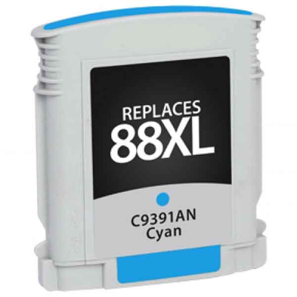 KLM Remanufactured HP 88XL Cyan Ink Cartridge (C9391AN)