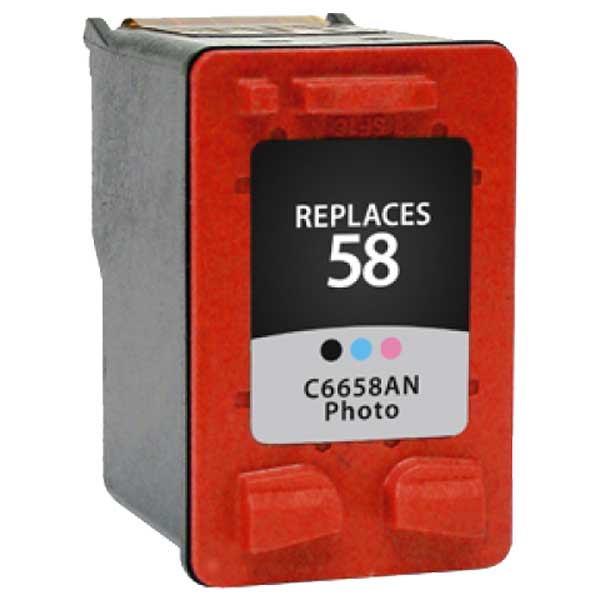 HP 58 Remanufactured Photo Color Ink Cartridge