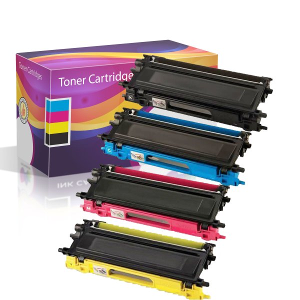 Brother TN210 Compatible Toner Cartridges – Black, Cyan, Magenta, and Yellow